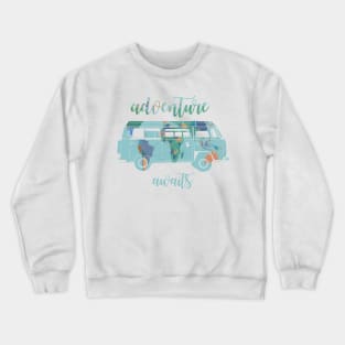 adventure awaits Crewneck Sweatshirt